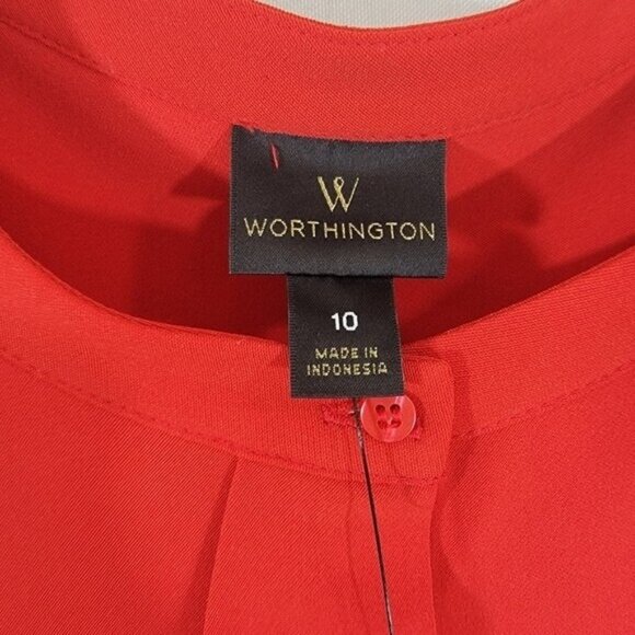 Worthington Dress Size 10 Sleeveless Red Shift Lined Classic NWT Read Desc - Picture 4 of 8